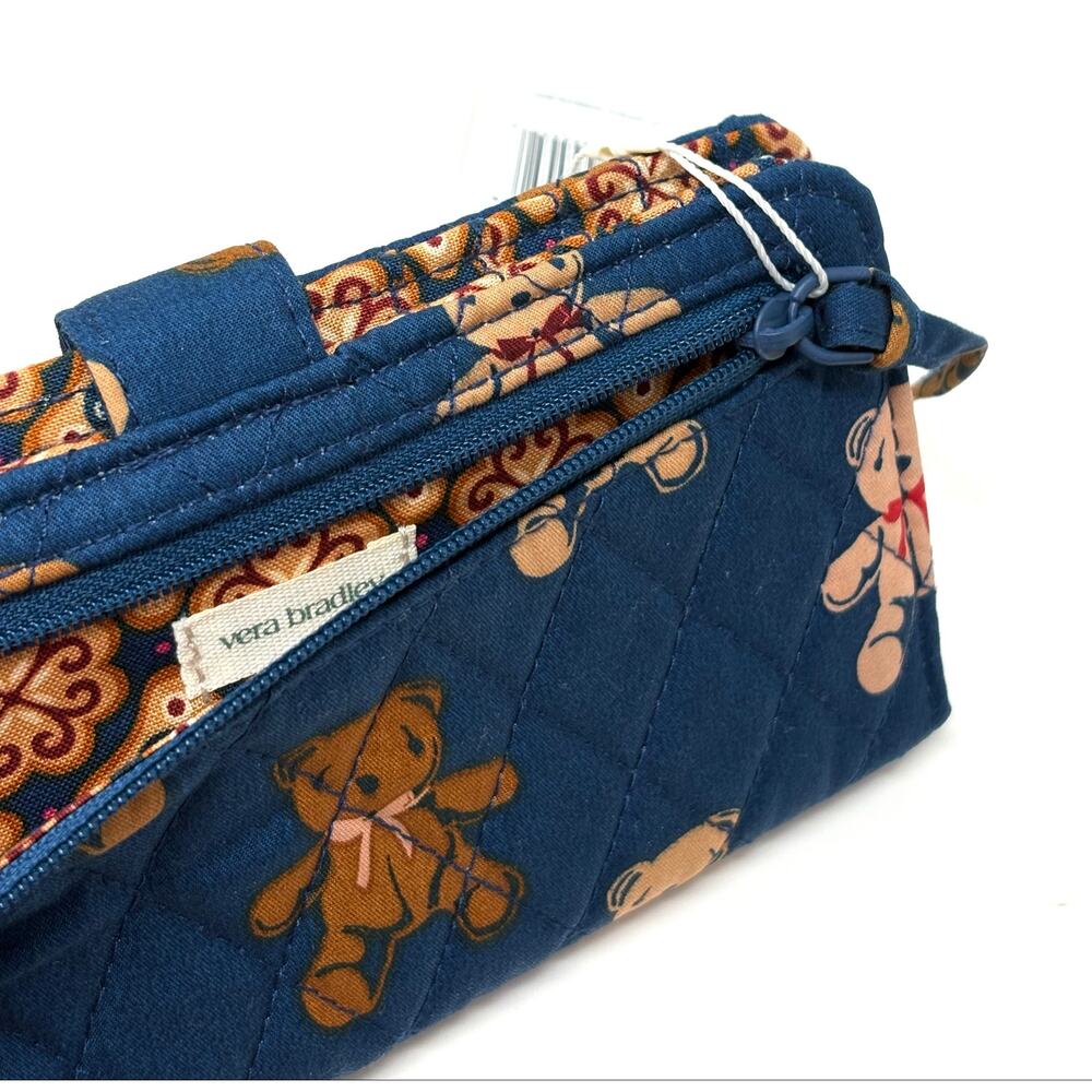 Vera Bradley Bunch of Bears Tab Wallet EXACT NWT 2025 Teddy Bears Blue Red - Picture 13 of 13
